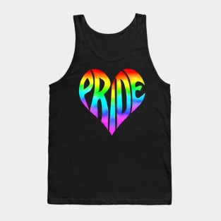 Ombre Gradient Rainbow Pride Heart Tank Top